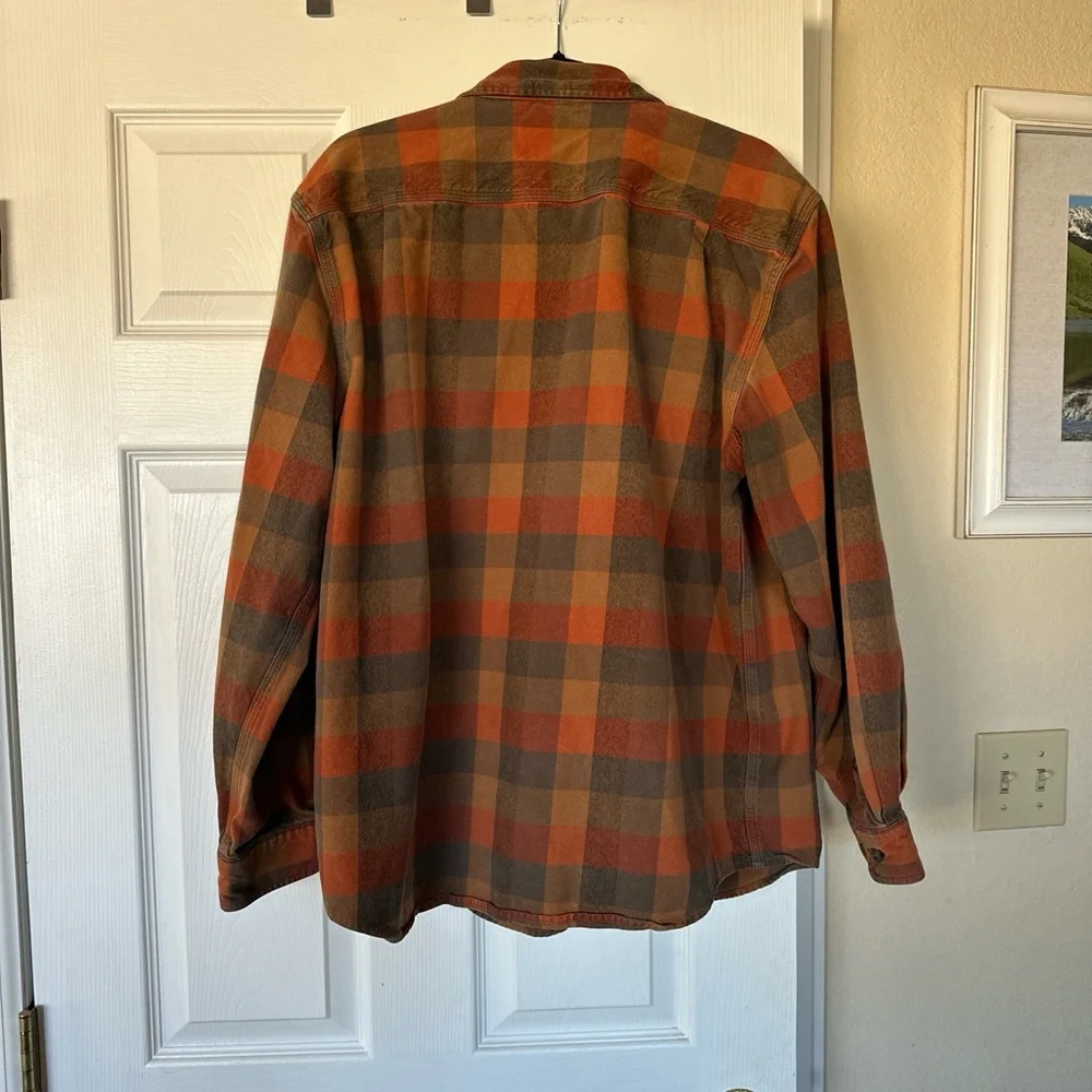 Carhartt Orange and Brown Check Shirt - Picture 3 of 4